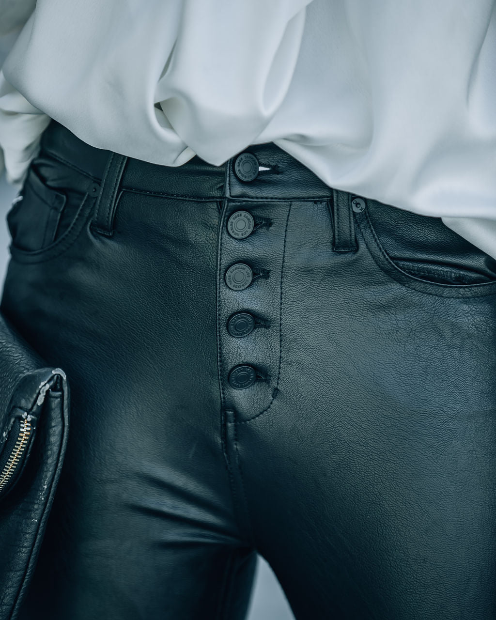 Howard High Rise Faux Leather Flare Pants - FINAL SALE Ins Street