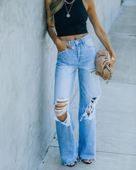 Zaya High Rise Distressed Denim