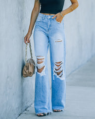 Zaya High Rise Distressed Denim