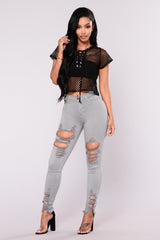 Tell Your Boy Bye Jeans - Grau