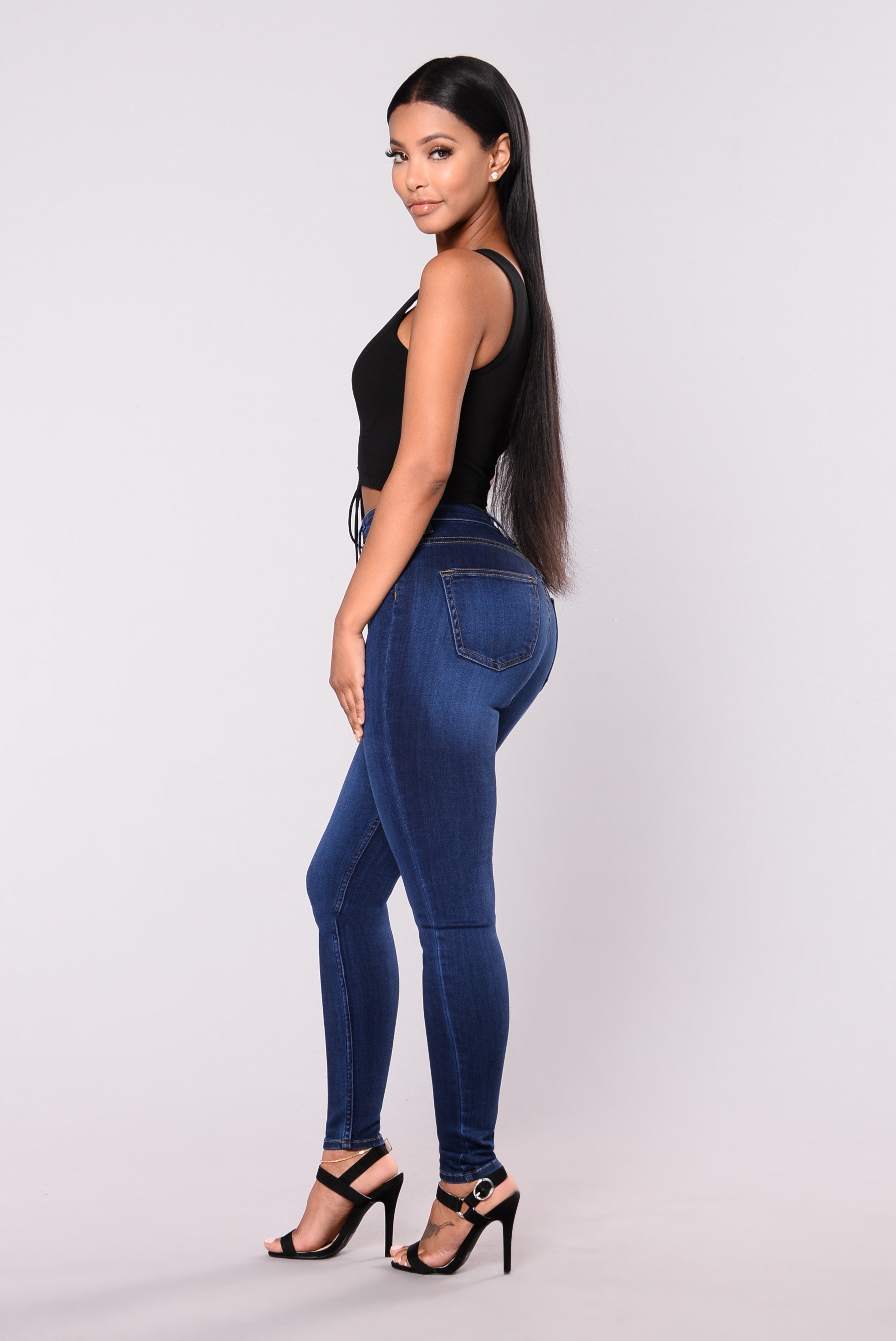 Precious Fit High Waisted Jean - Dark Ins Street