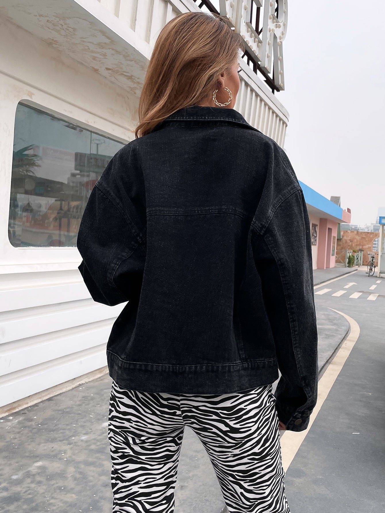 Flap Pockets Denim Jacket Sai Feel