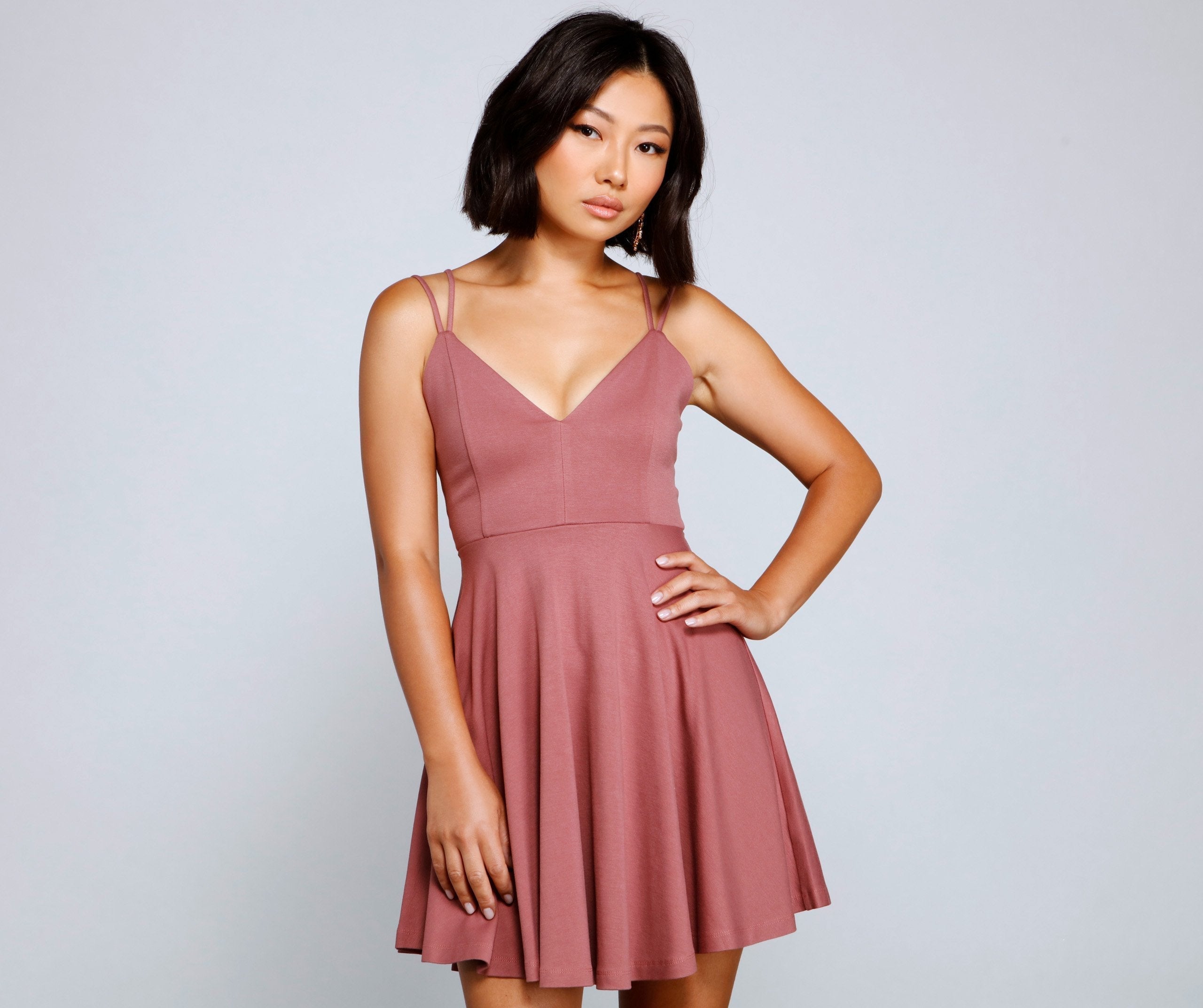 Flirty And Frilly Pleated Skater Dress Sai Feel