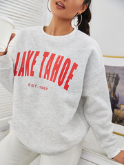 Graphic Drop Shoulder Sweatshirt Sai Feel