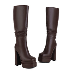 Platform Knee High Boots Newgew