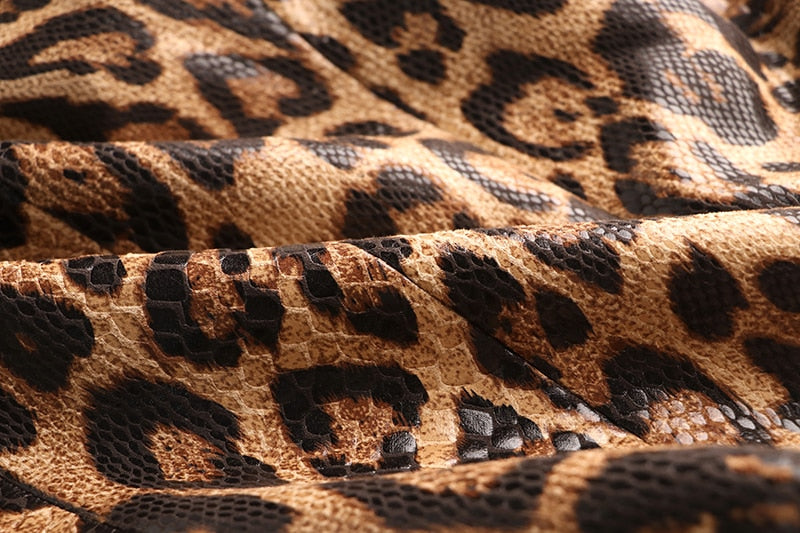 Snake Pattern Leather Blazer