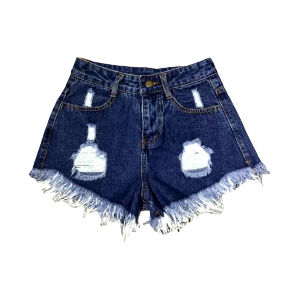 Y2k distressed women jean shorts