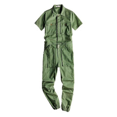 Short sleeve men jeans overall