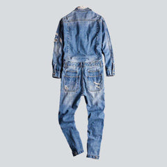 Lockerer Jeans-Overall im Used-Look für Herren