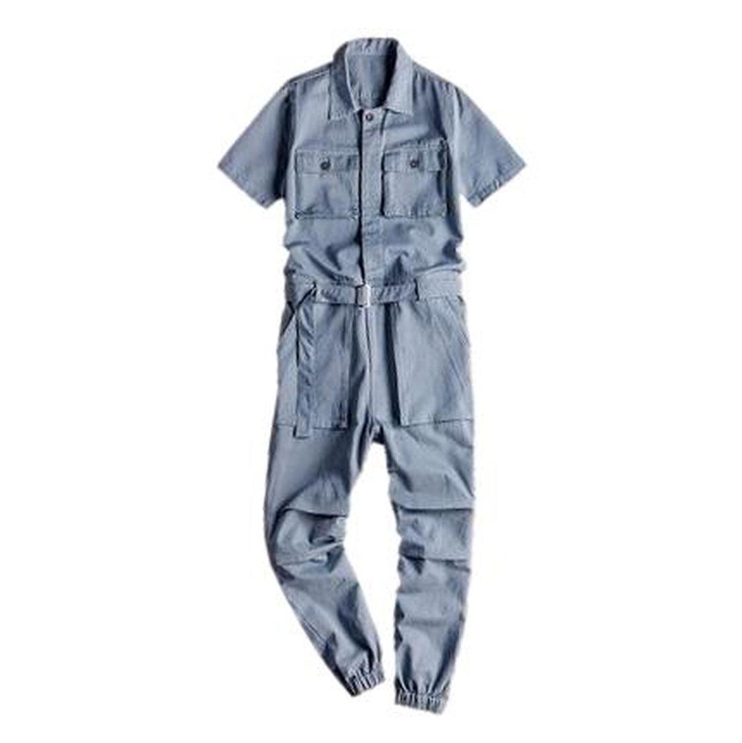 Short sleeve men jeans overall