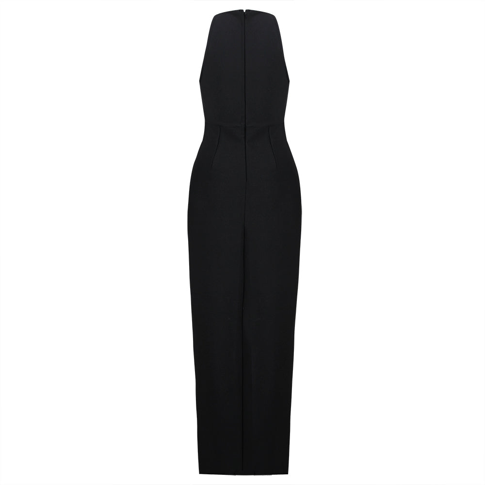 Strapless Sleeveless Maxi Diamente Embellished Bandage Dress