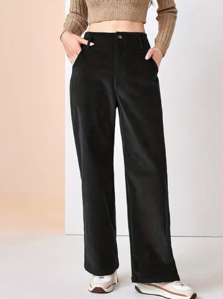 Retro Brown Drape High Waist Pants