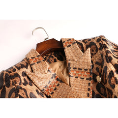 Snake Pattern Leather Blazer