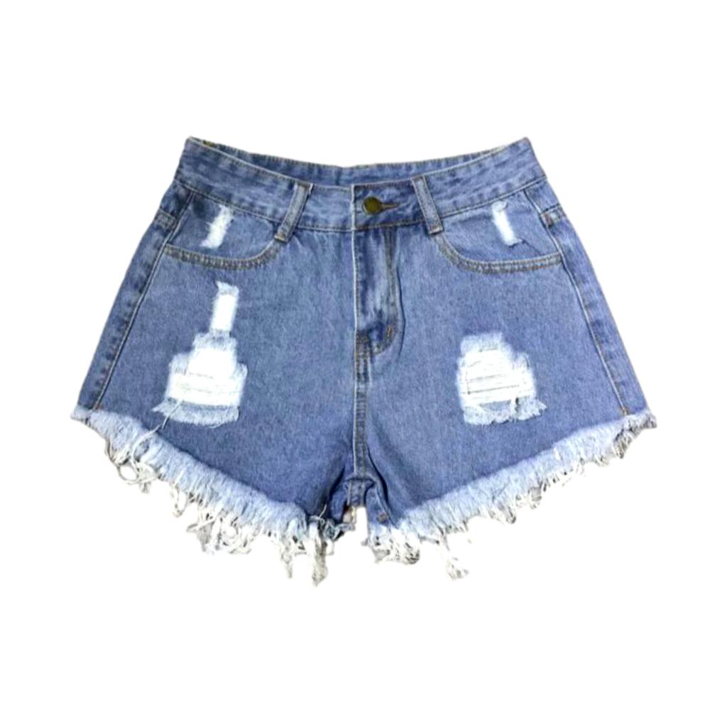 Y2k distressed women jean shorts