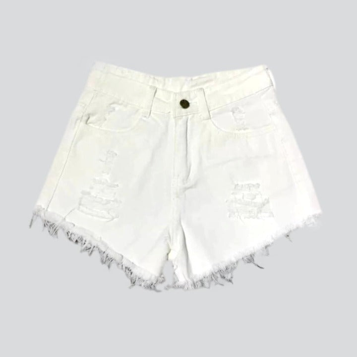 Y2k distressed women jean shorts