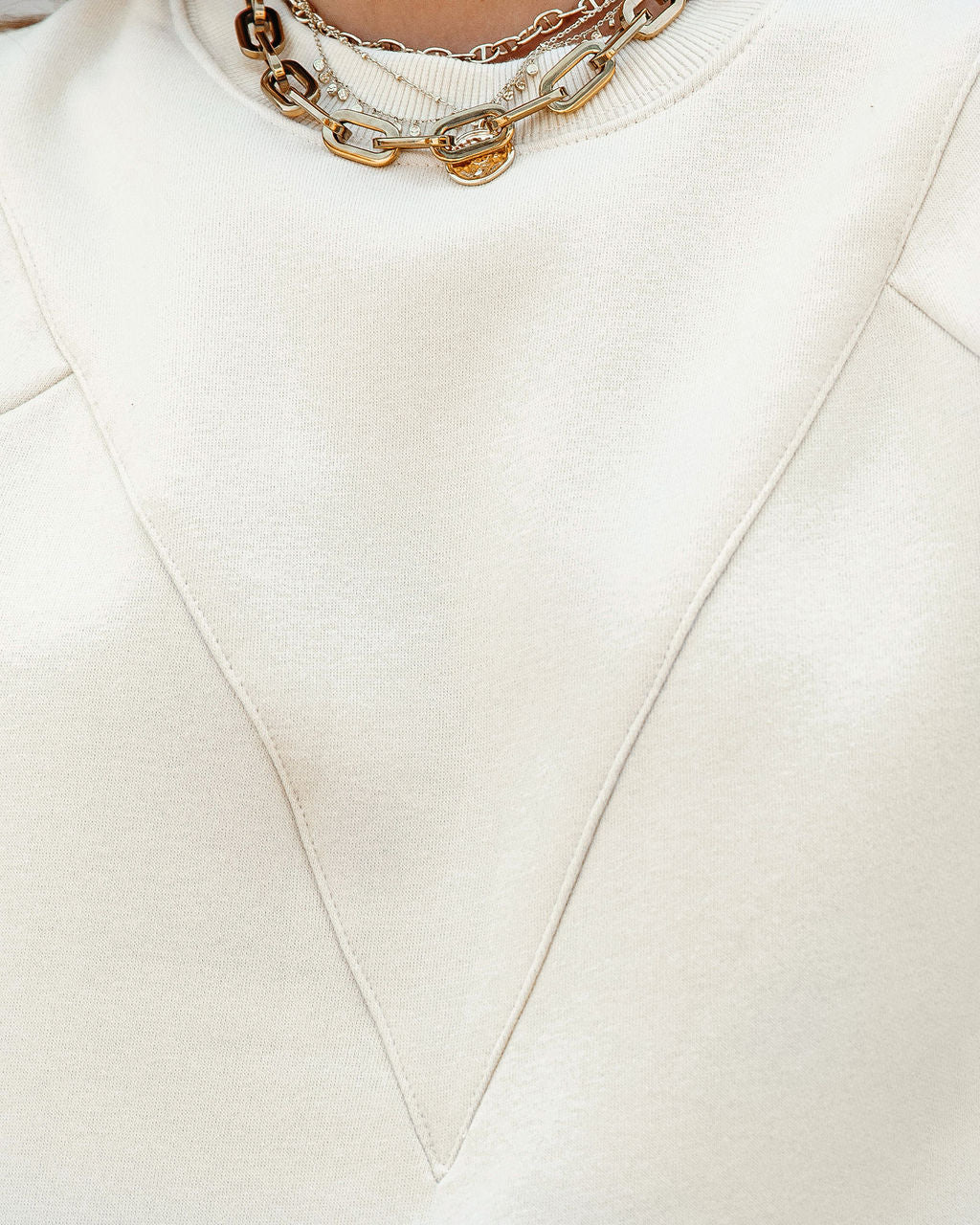 Huddy Cotton Sweatshirt - Cream - FINAL SALE Ins Street