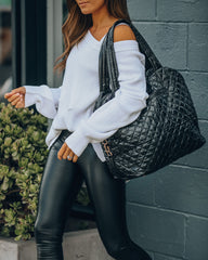 Wanderlust Gesteppte Weekender-Tasche - Schwarz 