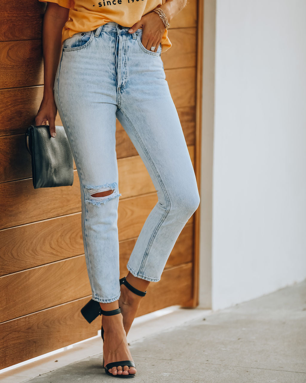 Lennon Distressed High Rise Denim Ins Street