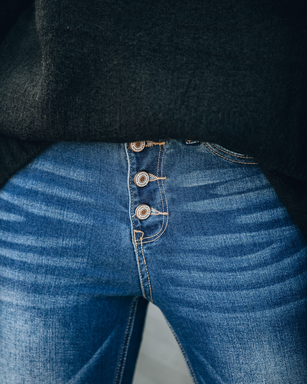 Rock You High Rise Bell Bottom Denim Pants Ins Street
