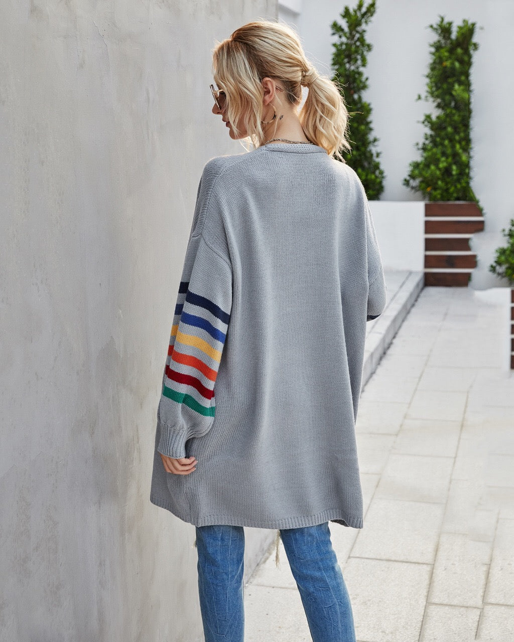 Phillip Pocketed Striped Knit Cardigan - FINAL SALE DAVI-001