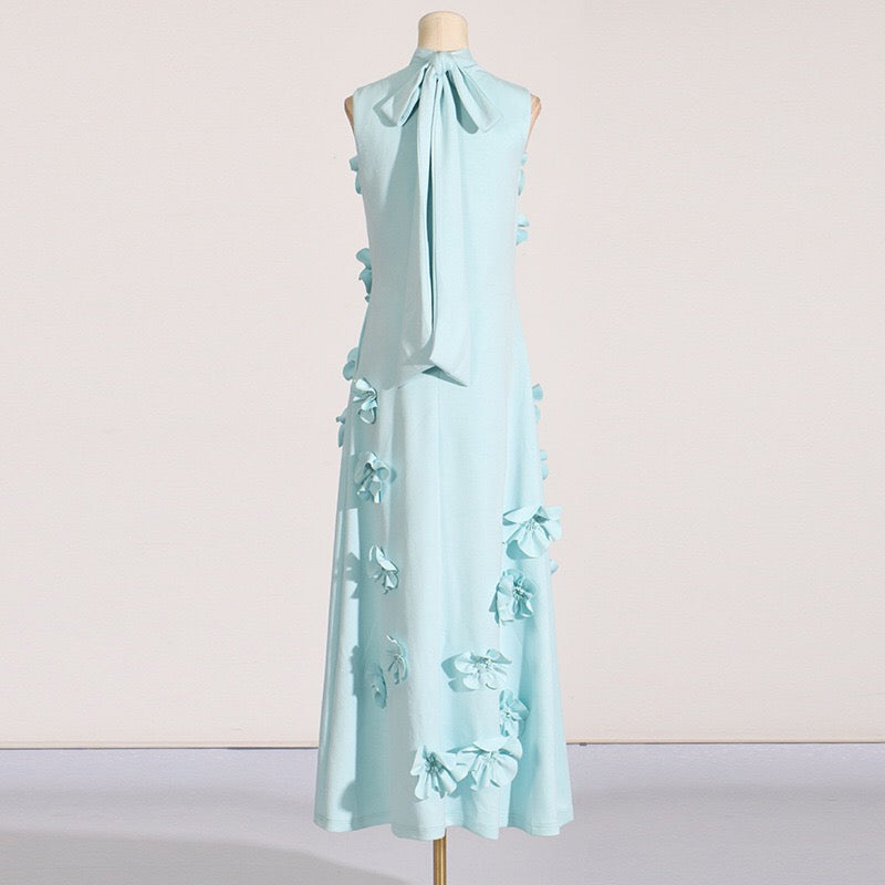 High Tide Floral Linen Midi-Dress