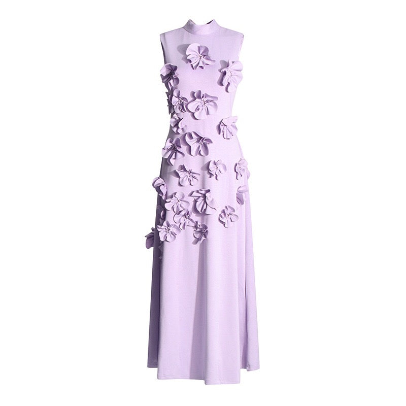 High Tide Floral Linen Midi-Dress