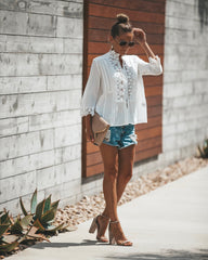 Sweet Mary Crochet Lace Top - Ivory