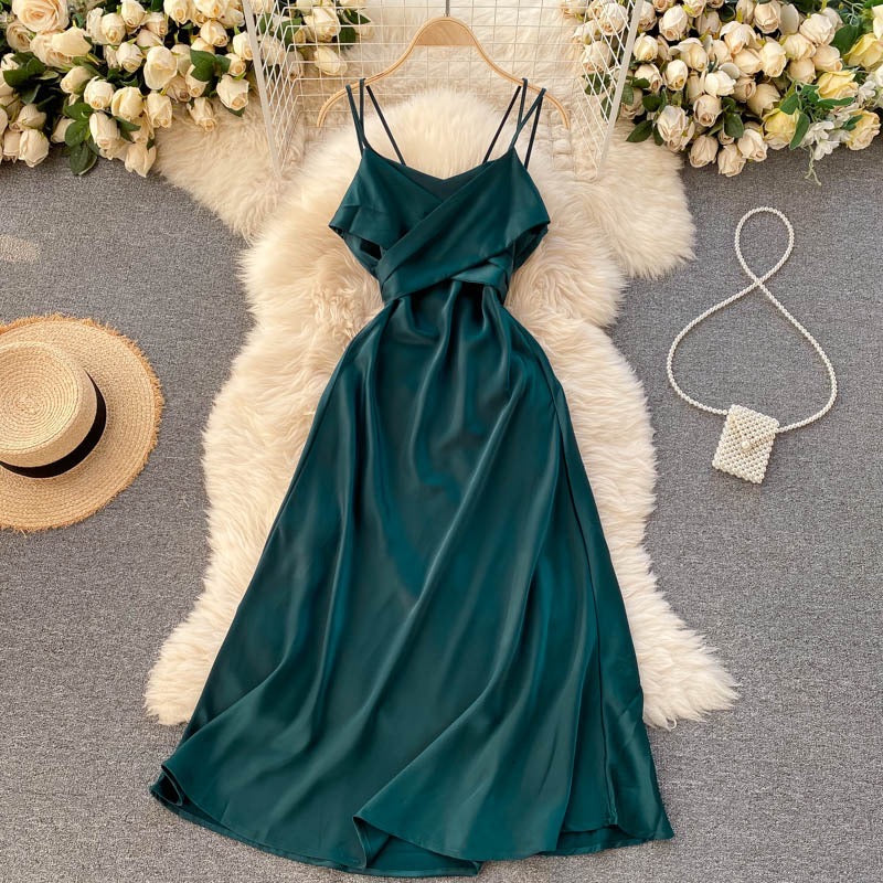 Fashion Cute Satin Dress Party Gowns