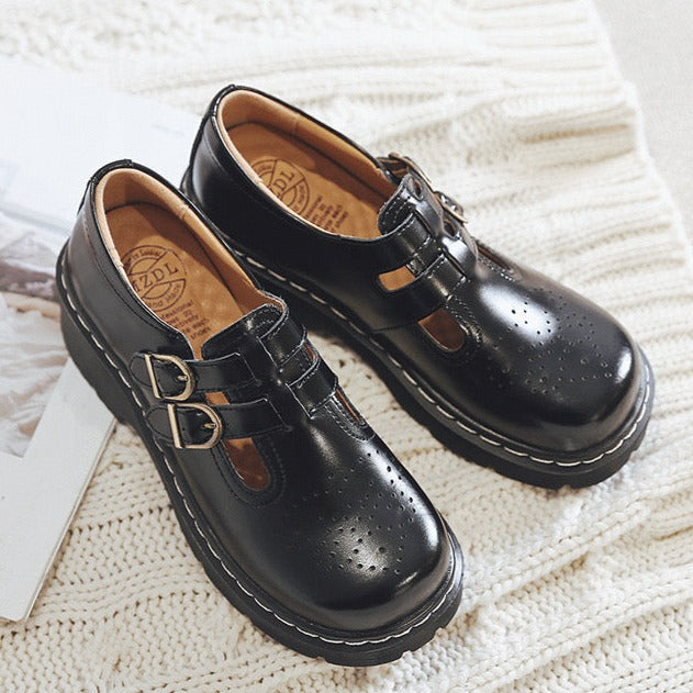 Japanische Retro Mary Janes Schuhe