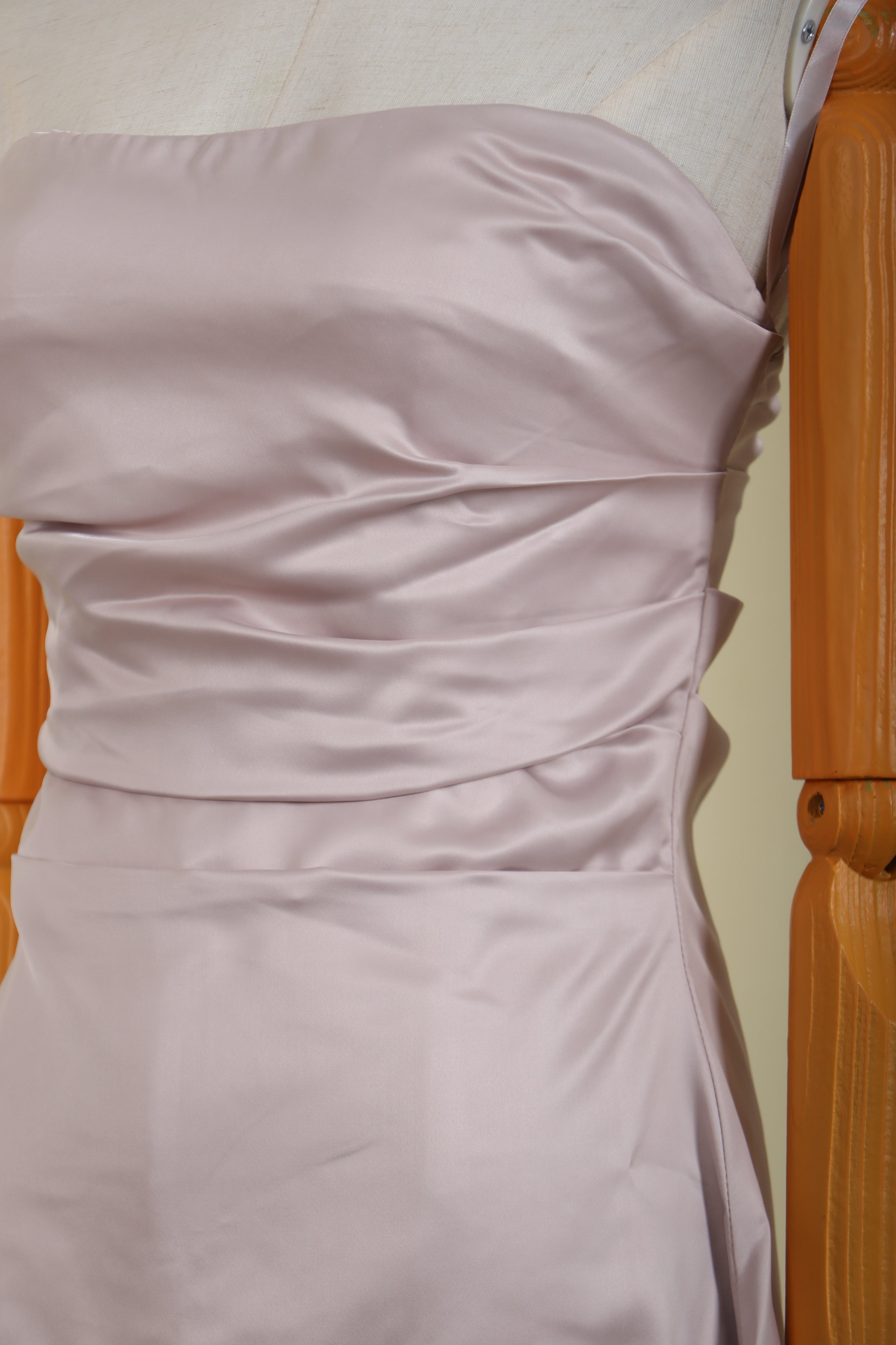 Strapless Satin Mini Dress