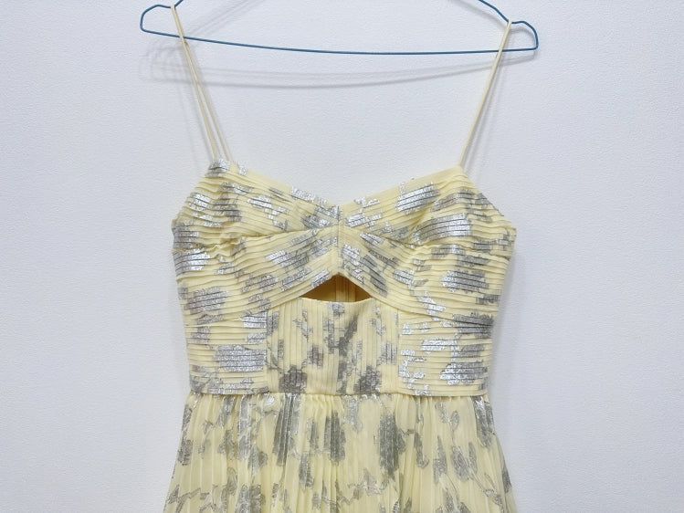 Jacquard Tiered Midi Dress In Gray
