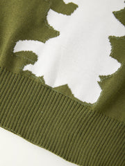 Übergroßer Skelett-Strickpullover