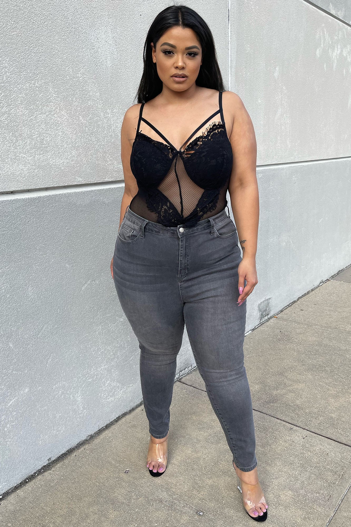 Jessica Skinny Jeans - Grey Ins Street