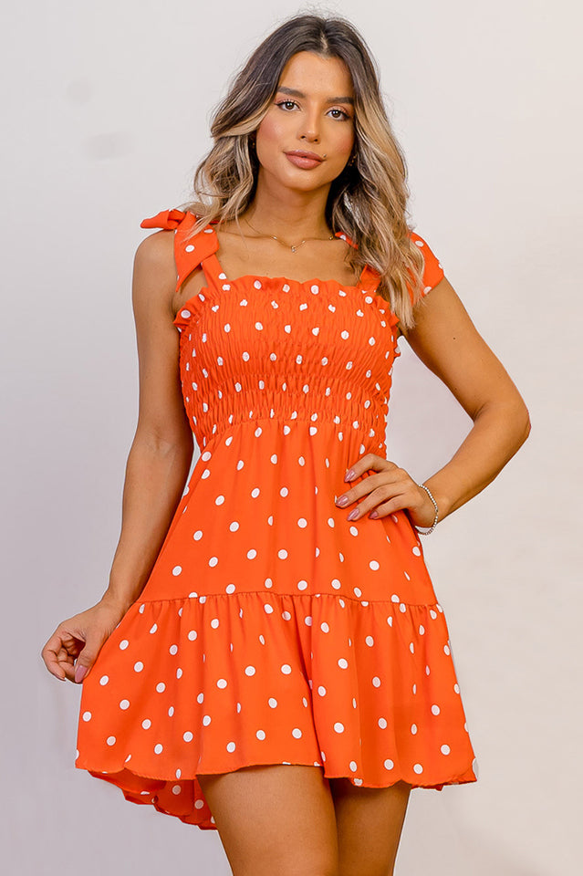 Polka Dot Printed Summer Dress Ins Street