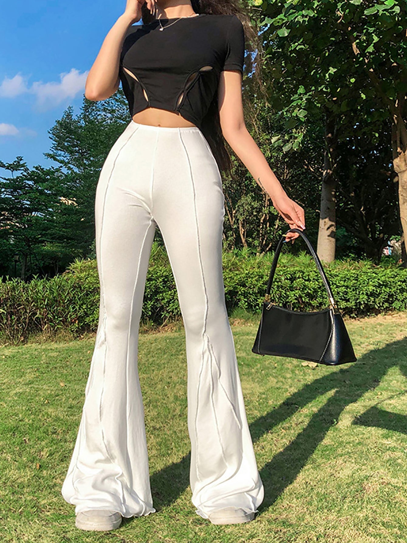 Low Waistline Flare Pants Sai Feel