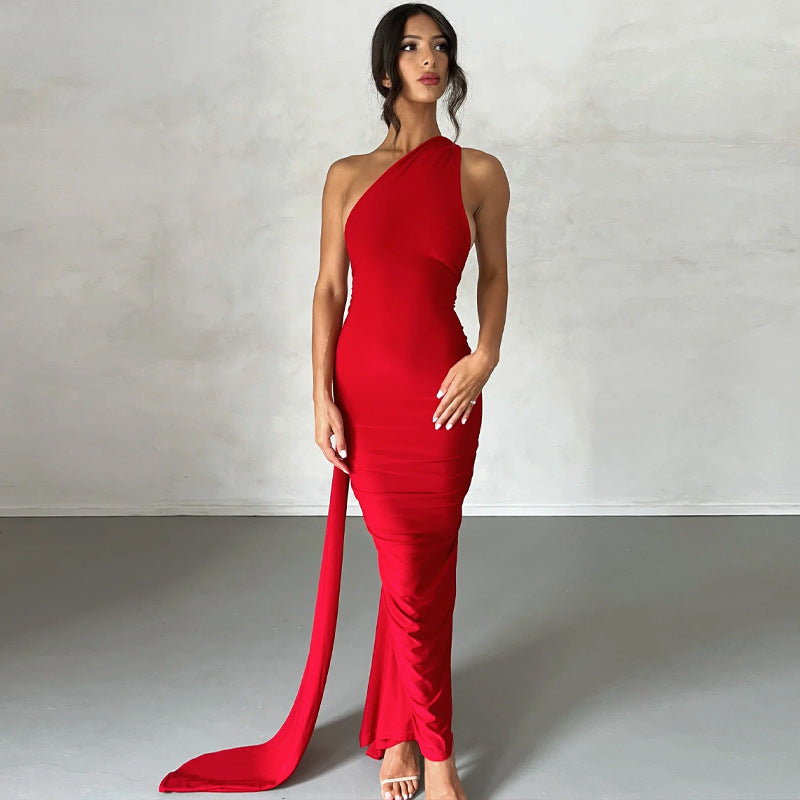 Neckholder-Kleid mit ärmellosem Rückenausschnitt 