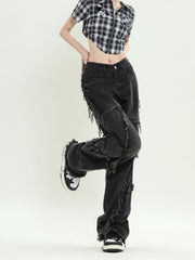 Tie-Dye Print Loose Slim Casual Trousers