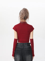 Pixel Eye Graphic Crop Top