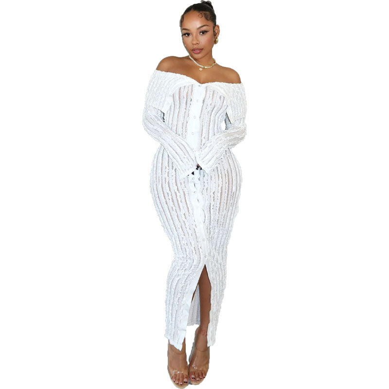 Plus Size Mesh Rhinestones Dress