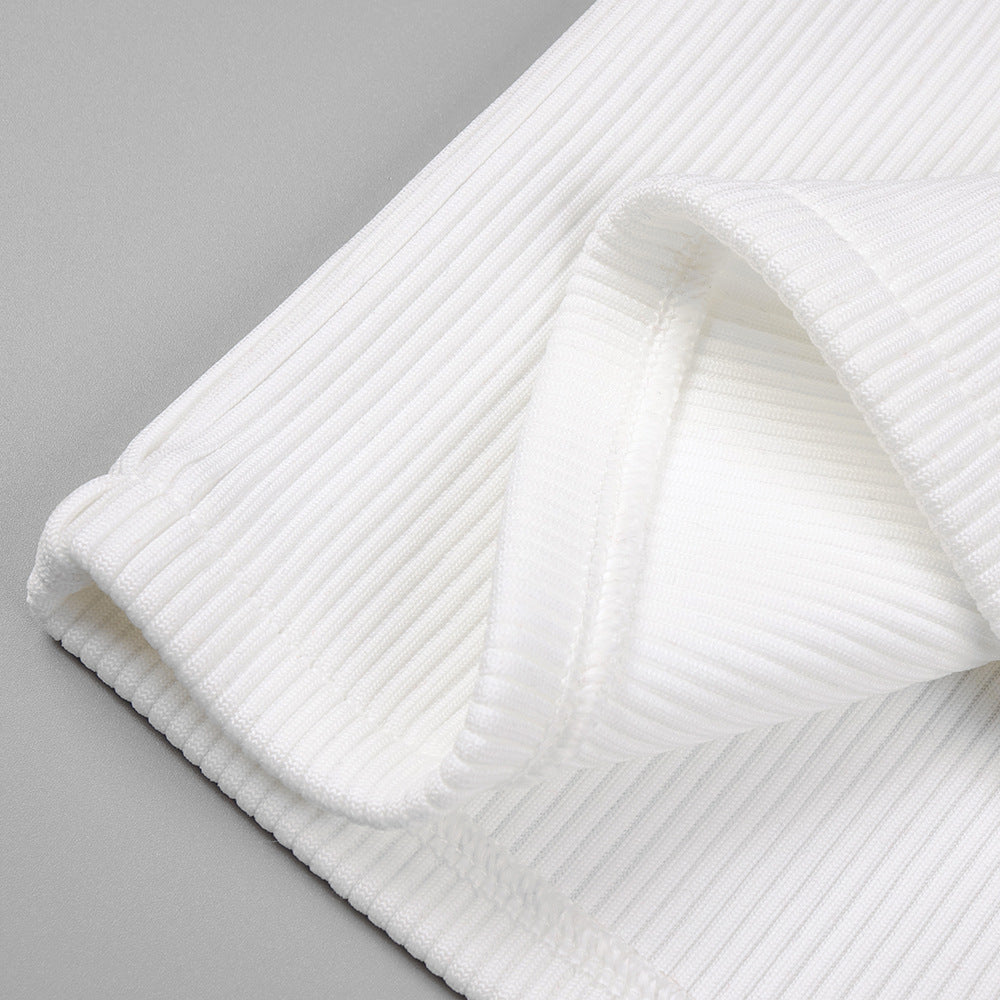 Geblümtes Maxikleid mit Neckholder - Weiß