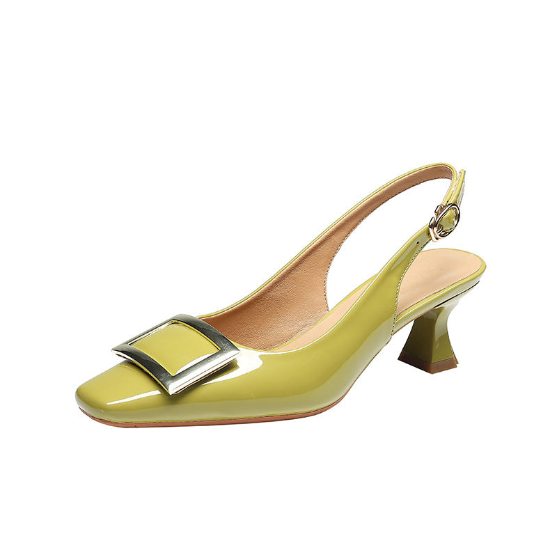 Damen Einlagige Geschlossene Slingback-Stilettos mit Zehenpartie