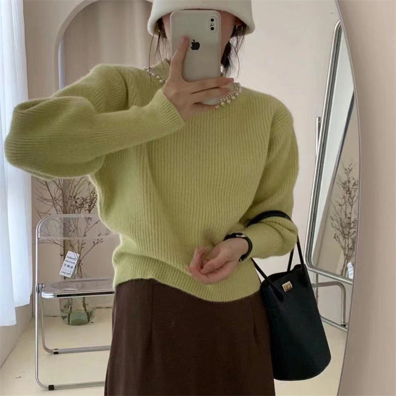 Queen Bee Embellished Knit Sweater - Off White