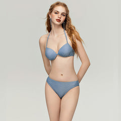 2-teiliges Rashguard-Badeanzugset für Mädchen – Langarm-Bikiniset mit hoher Taille und Tanga, sexy Strand-BH, bauchfreies Top, kurze Hose, Jumpsuits, 2-teilige Outfits
