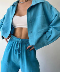 Solid Tank Top & Pants Set