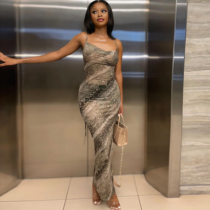 Kleid mit Schlangenmuster