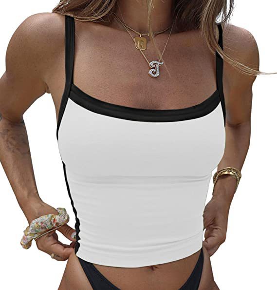 Contrast Trim Vintage Crop Cami Top