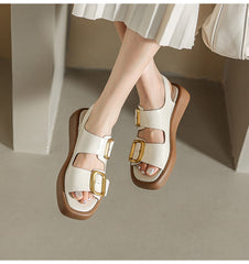 Women Fashion Leather Outdoor Casual Sandals Newgew Shoes