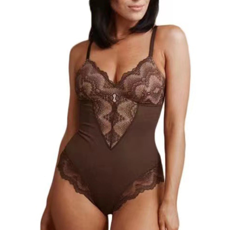 Women Black off Shoulder Lace Bodysuit
