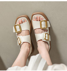 Women Fashion Leather Outdoor Casual Sandals Newgew Shoes