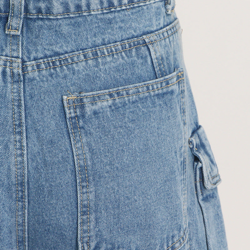 Persephone Pocketed Oversized Denim Jeans